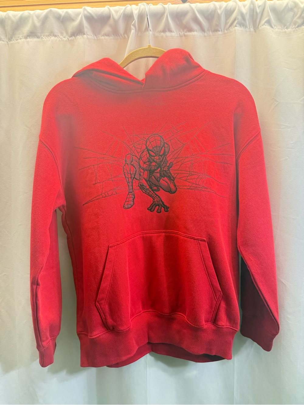 GAP Red Hoodie with Black Spider Graphic